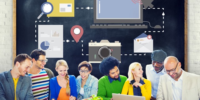 Technology Media Social Network Connection Concept