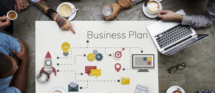 Business Venture Strategy Diagram Concept