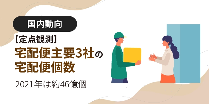 【定点観測】宅配便主要3社の宅配便個数～2021年は約46億個～