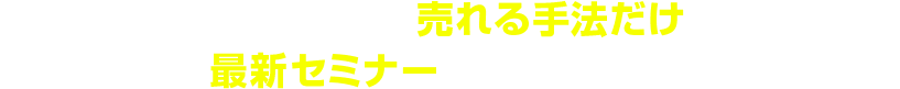 Eコマース・ネット通販で売れる手法だけを身につける最新セミナーをご案内します